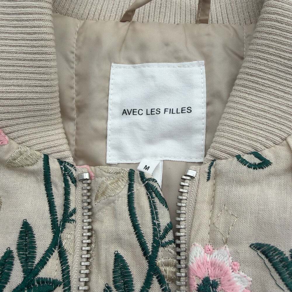 Avec Les Filles Floral Bomber Jacket Sz M - 20% Off - Picture 3 of 7